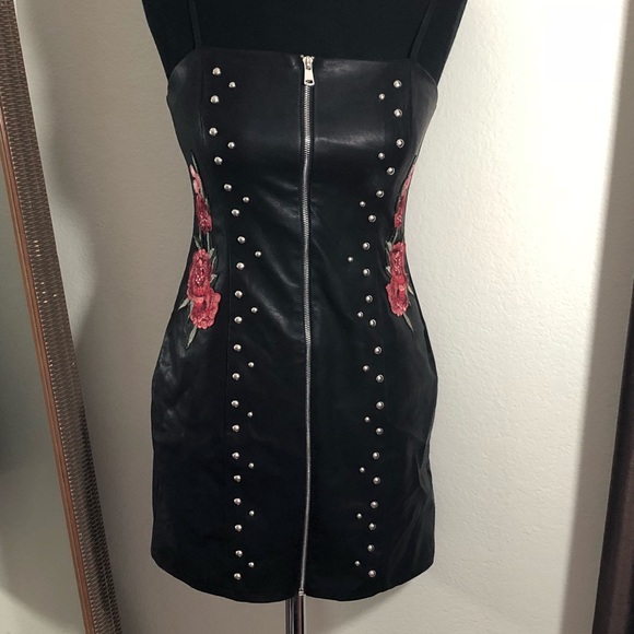 Forever 21 Dresses & Skirts - Black Faux Leather black dress ❤️ F21